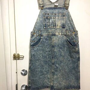 VINTAGE JEANIUS JEANS OVERALL DRESSES SIZE 34